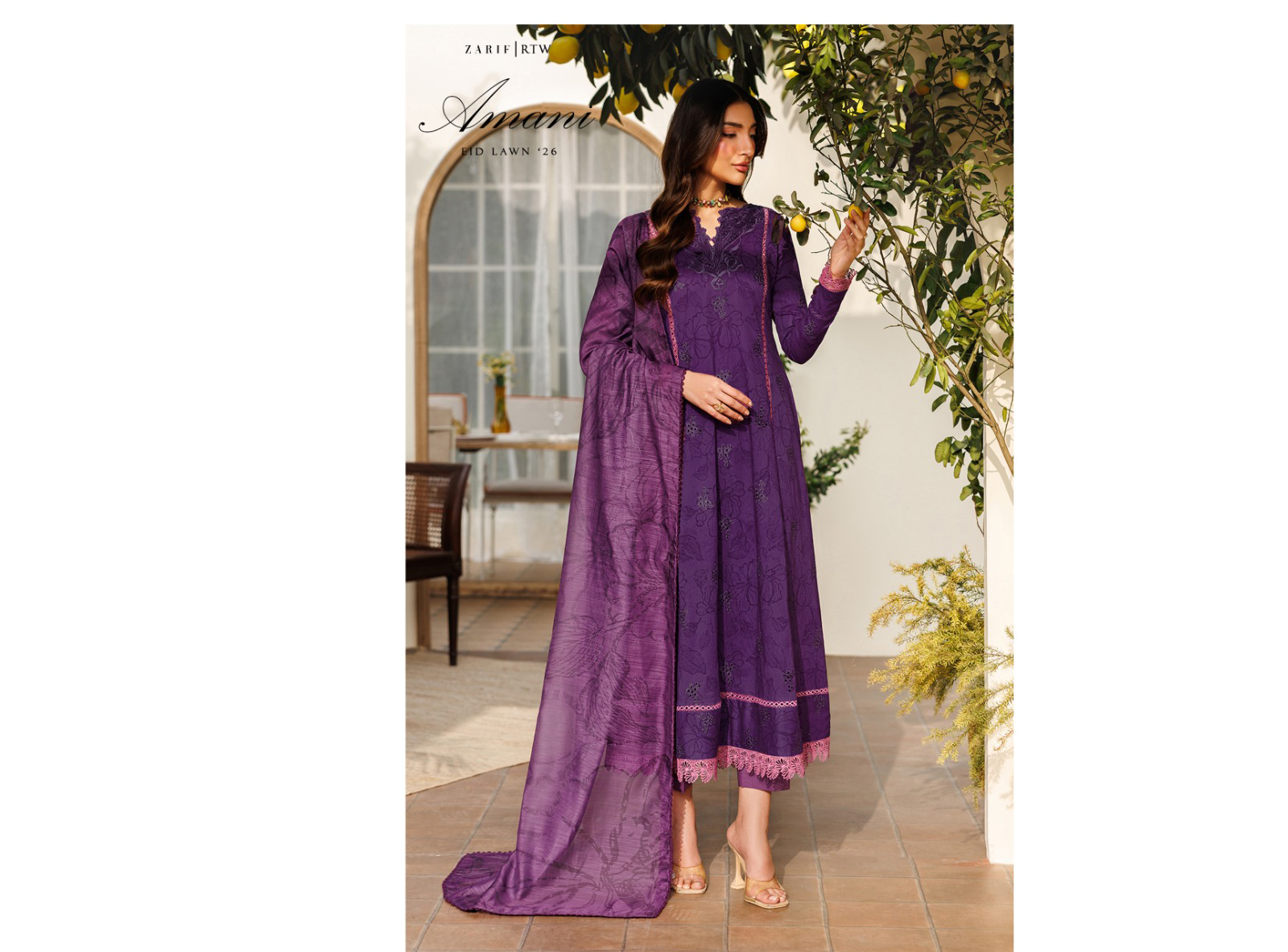 ZL-RTW-26 TIREN I Amani Eid Lawn '26 I Zarif