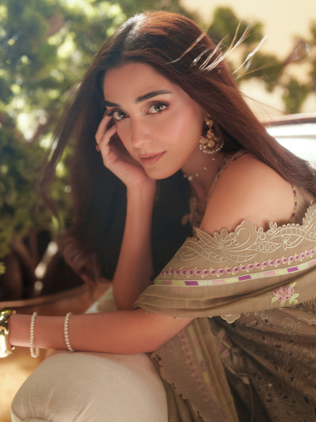 D-113-A | 3 PC Luxury Lawn MASHRIQ | BIN ILYAS