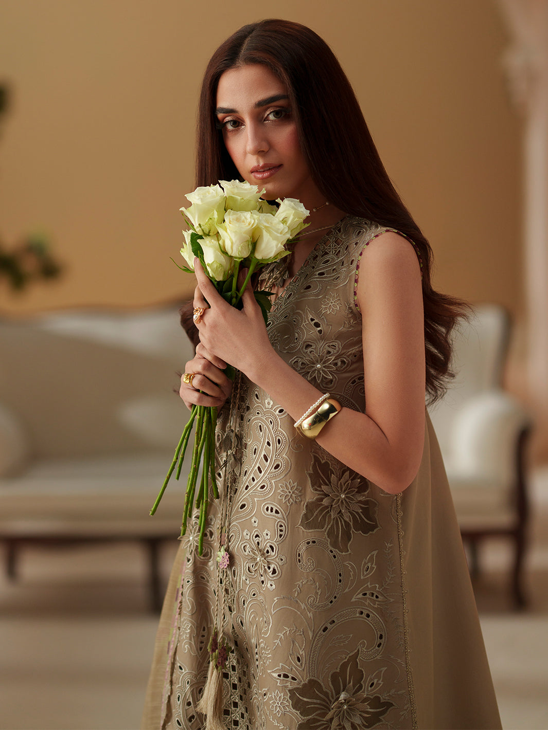 D-113-A | 3 PC Luxury Lawn MASHRIQ | BIN ILYAS Secondary image