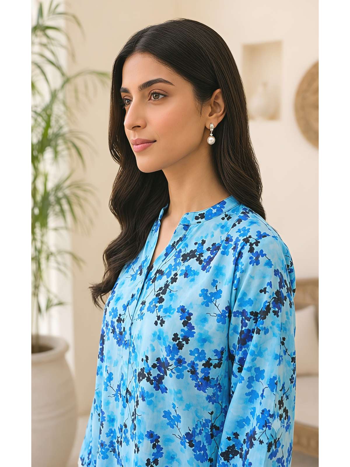 Light Blue-2 Piece Lawn | Portia Fabrics