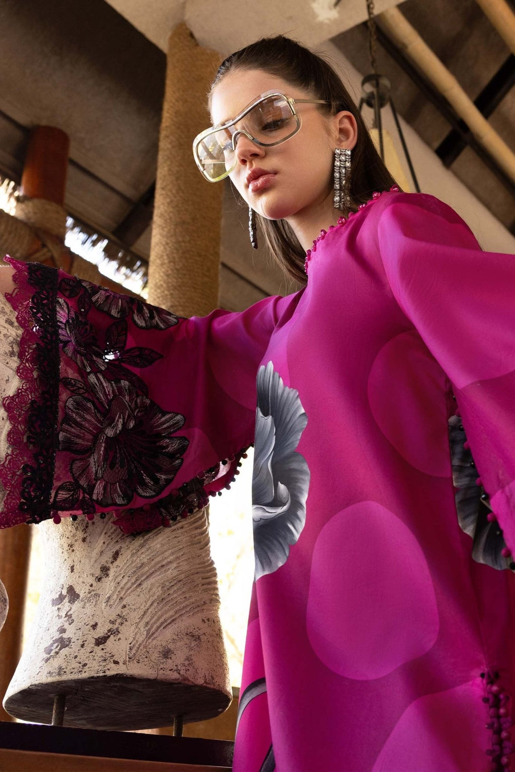 13B 3 Piece Unstitched Embroidered Lawn Suit | M Print | Maria B - Portia Fabrics