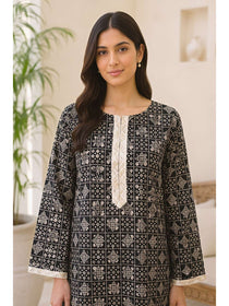 Black base- 2 Piece Lawn | Portia Fabrics