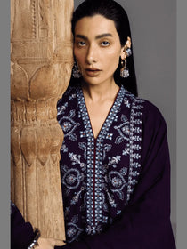 BANAFSHA-D10 | Winter Unstitched Saraab 2026 | Zara Shahjahan