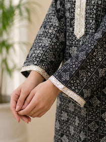 Black base- 2 Piece Lawn | Portia Fabrics