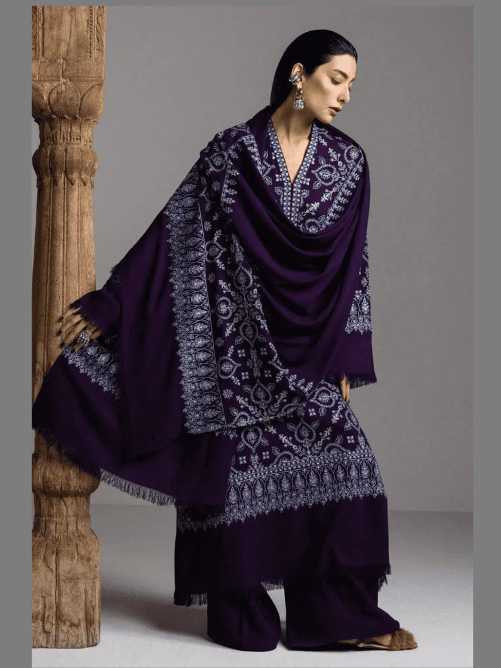 BANAFSHA-D10 | Winter Unstitched Saraab 2026 | Zara Shahjahan