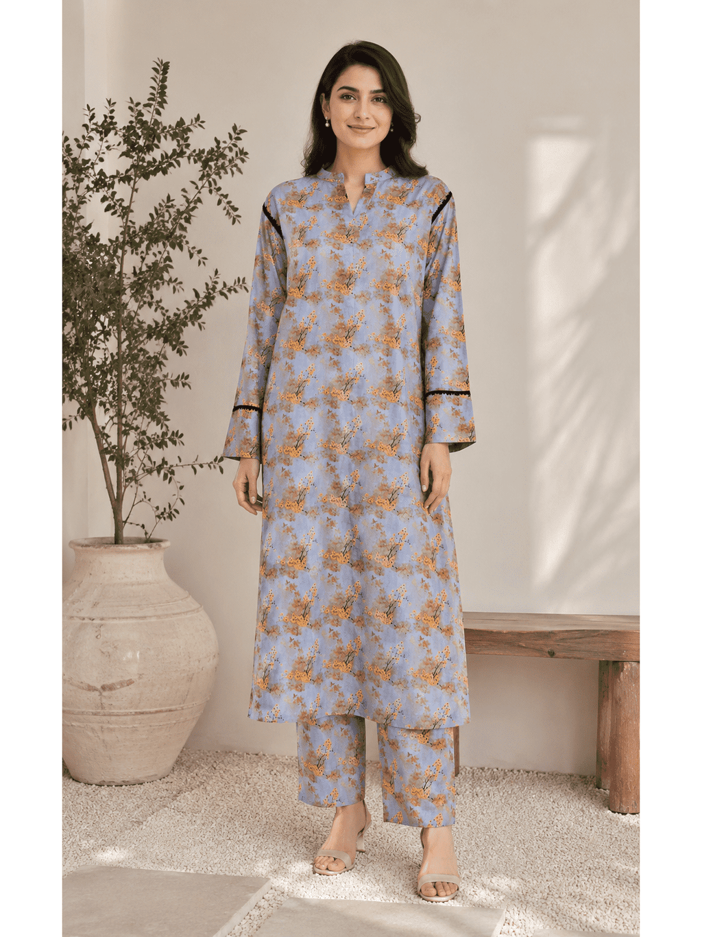 Slate Blue-2 Piece Lawn | portia fabrics