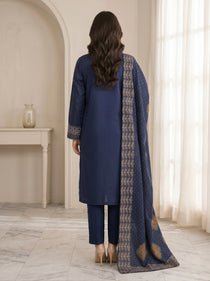 Navy Blue 3 Piece Lawn | Portia Fabrics