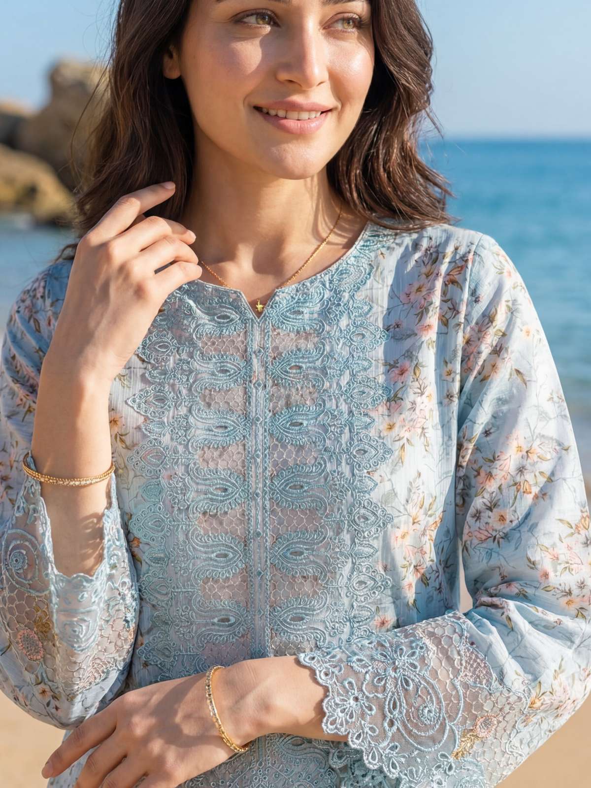 Zeesha | Festive Lawn Printed Embroidered Collection | Dressline Secondary image