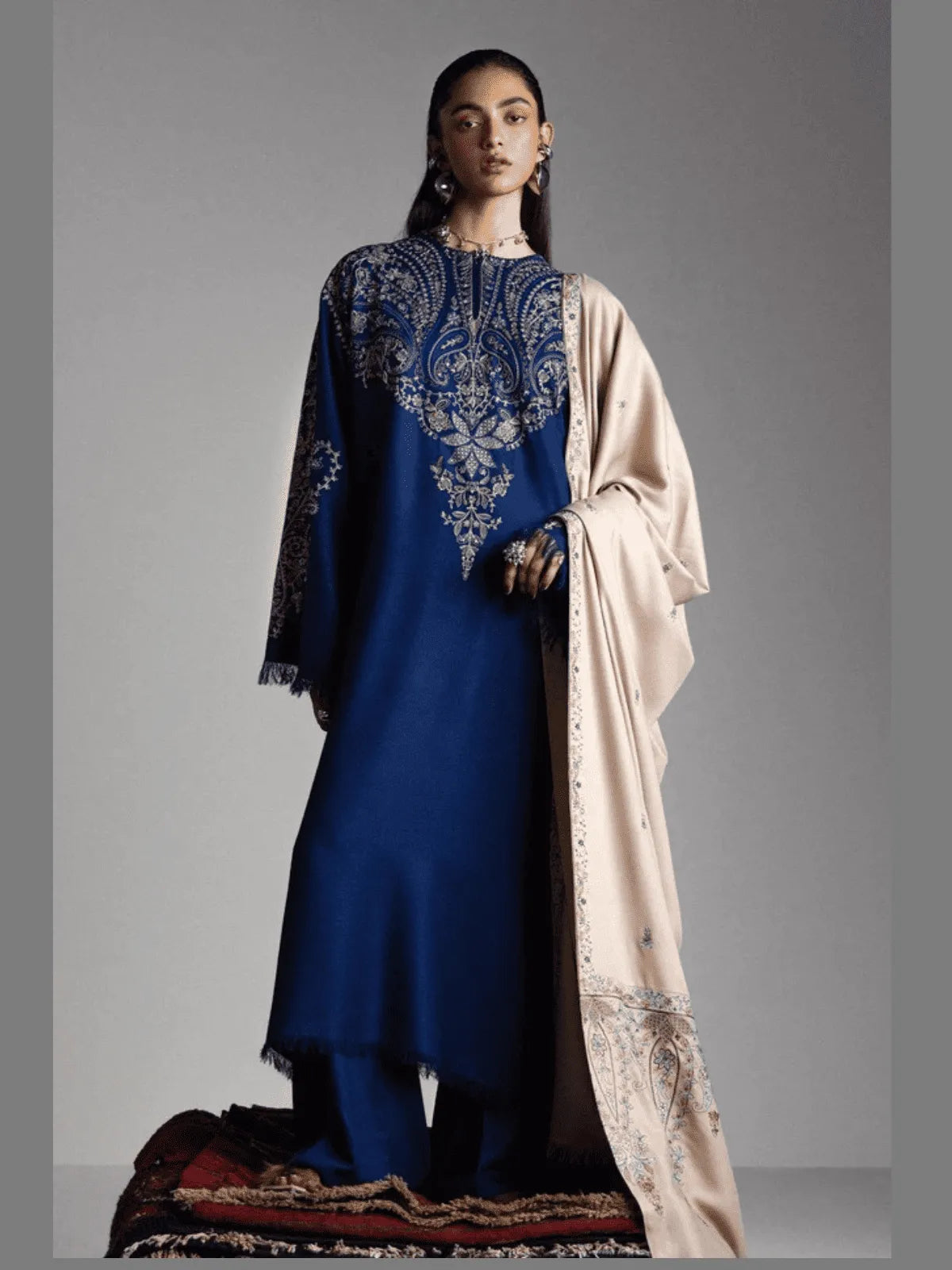 SAMARKAND-D6 | Winter Unstitched Saraab 2026 | Zara Shahjahan Main image