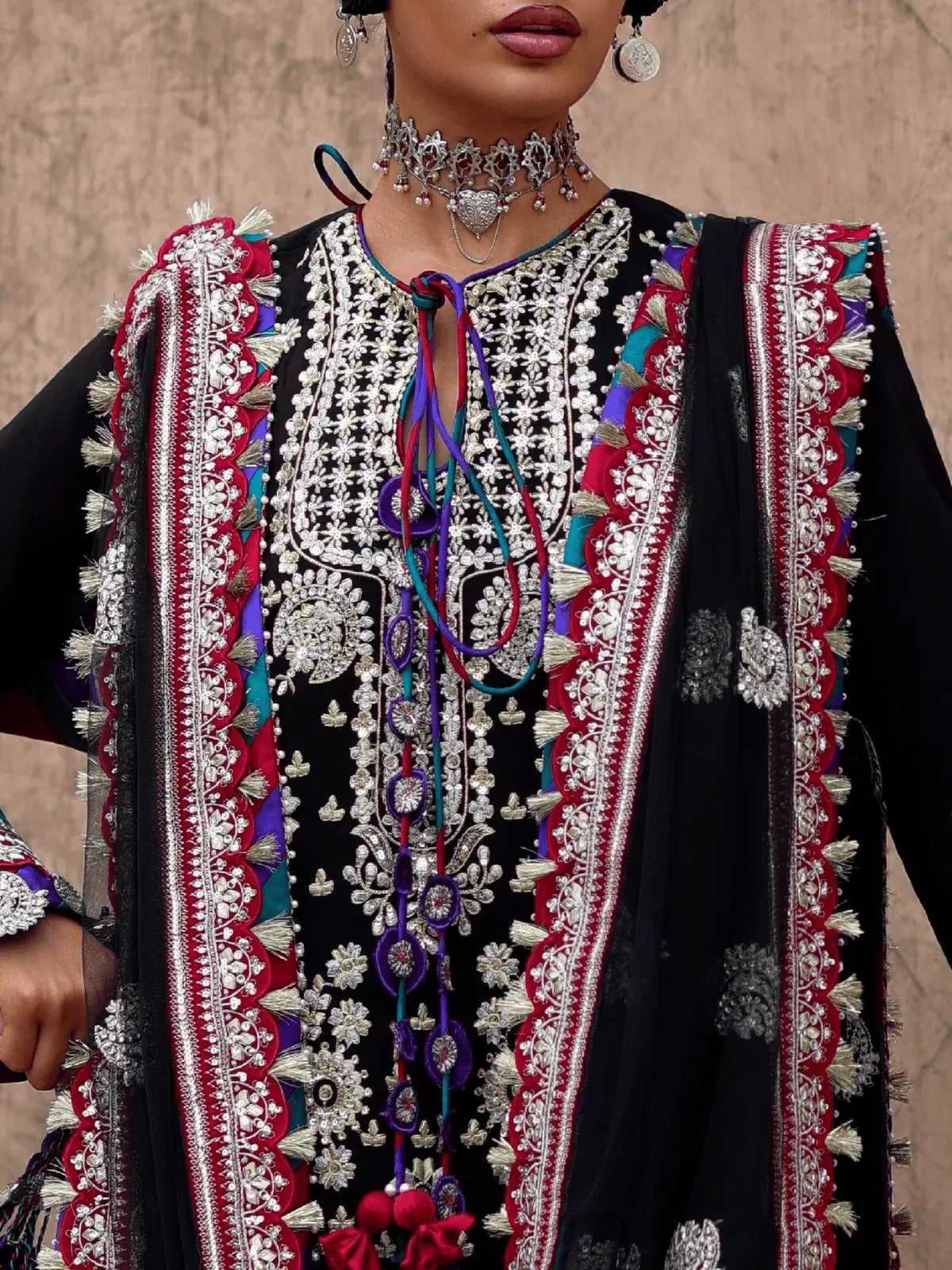 Zevar | NEOMA FESTIVE UNSTITCHED | REPUBLIC WOMENSWEAR Secondary image