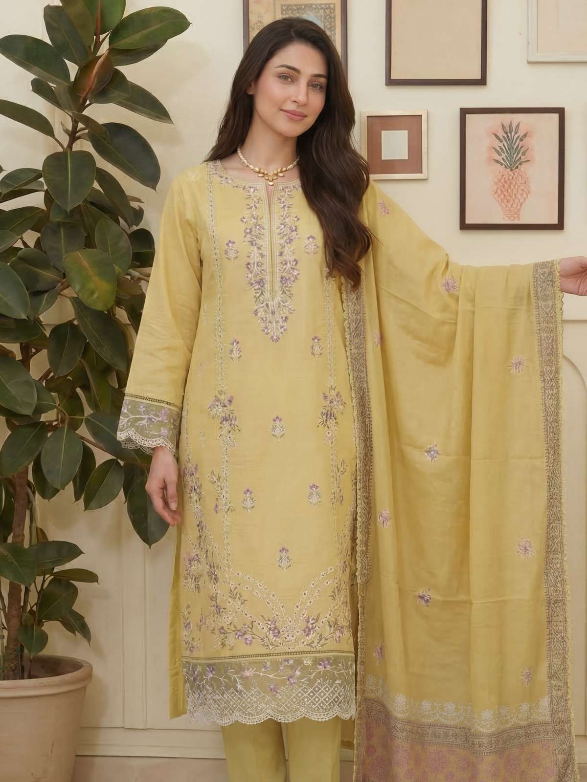 Quince | LAWN Embroidered Collection | Dressline Main image