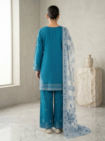 Light Blue 3 Piece Lawn | Portia Fabrics