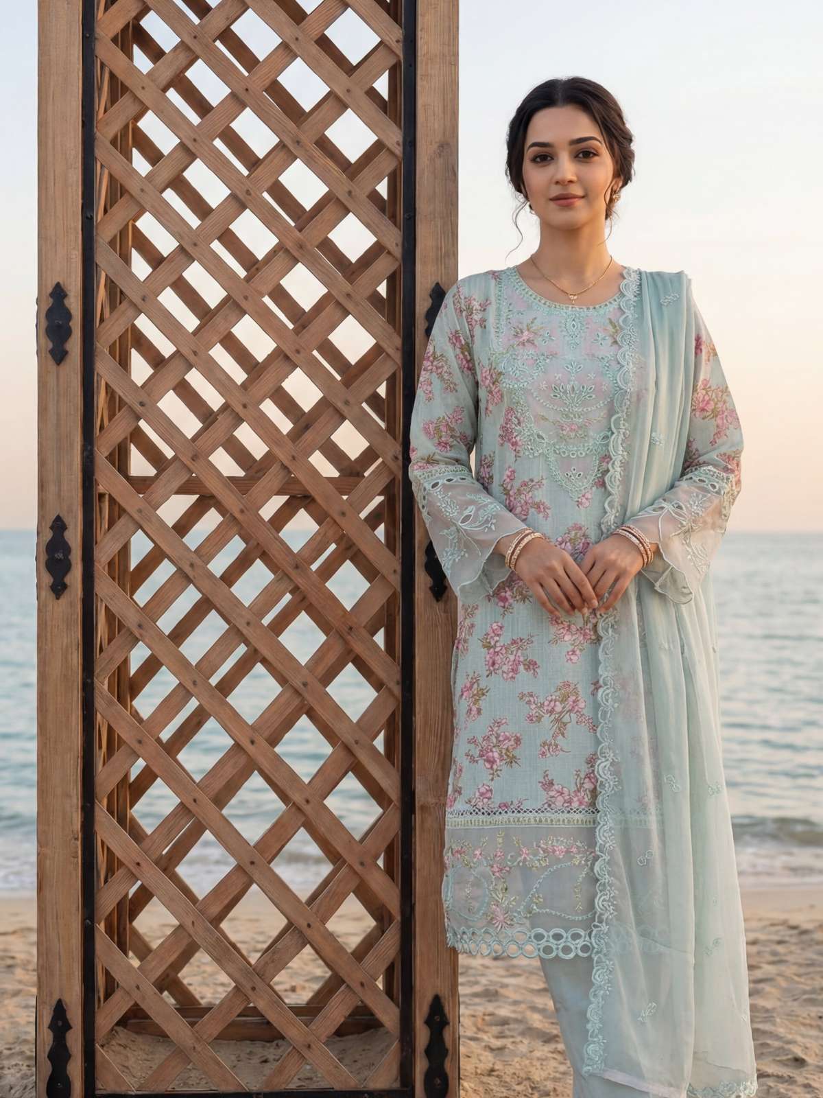 Zeesha | Festive Lawn Printed Embroidered Collection | Dressline Main image