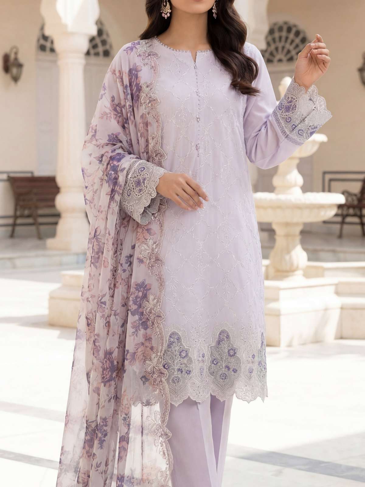 Qaswa | Fancy Laser-Kari Embroidered Lawn Collection | Dressline Main image