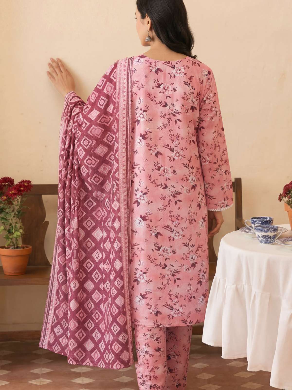 Ornate |  Festive Lawn Print Embroidered Collection | Dressline Secondary image