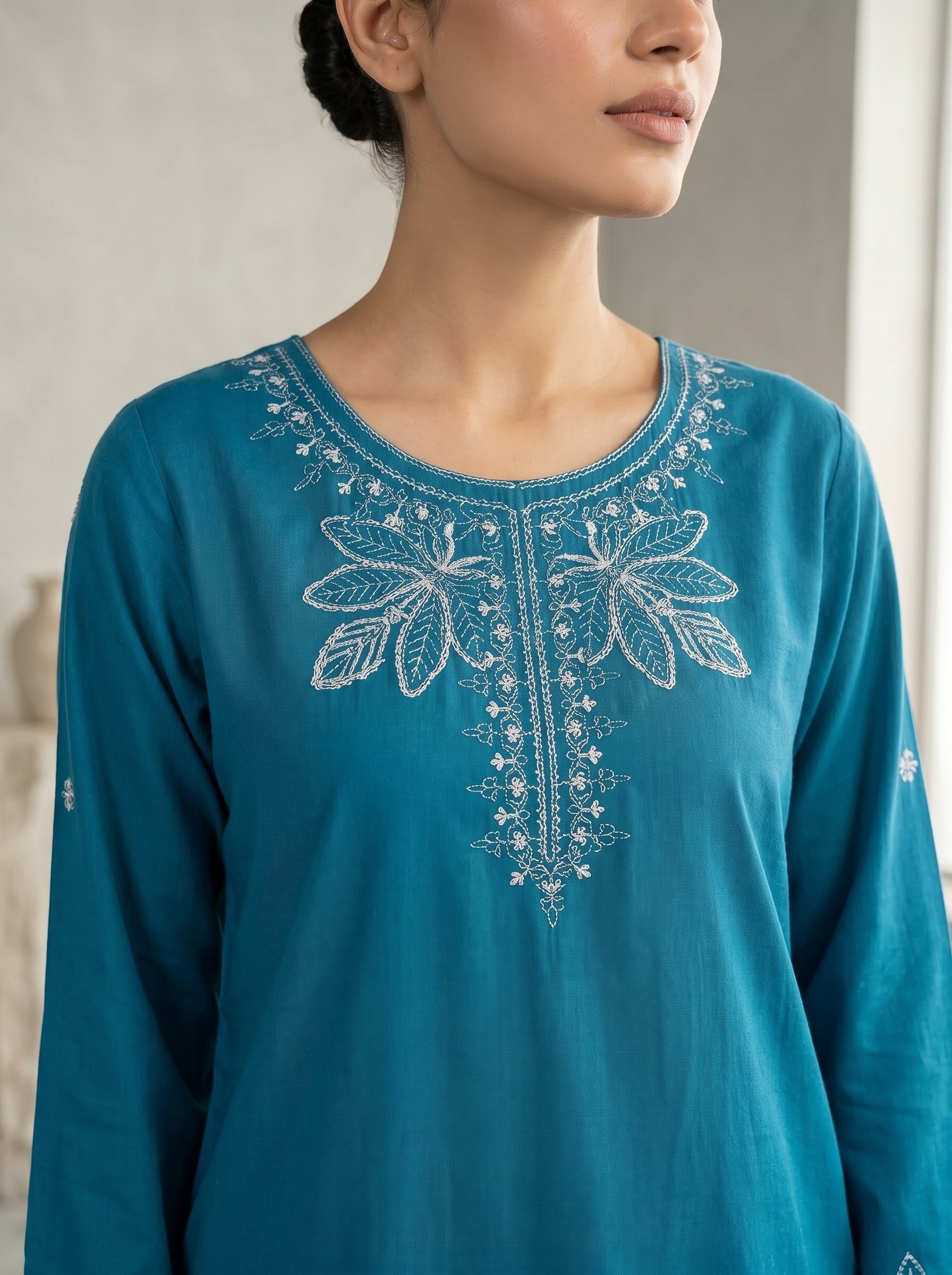 Light Blue 3 Piece Lawn | Portia Fabrics