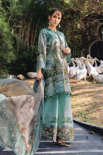 7A 3 Piece Unstitched Embroidered Lawn Suit | M Print | Maria B - Portia Fabrics