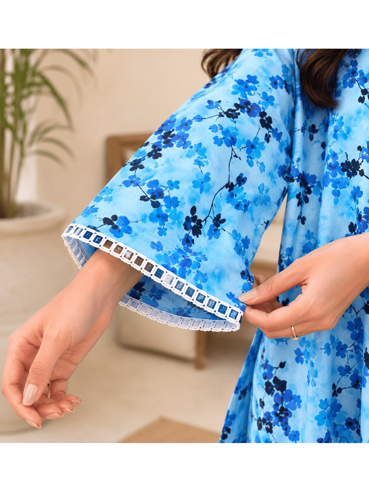 Light Blue-2 Piece Lawn | Portia Fabrics