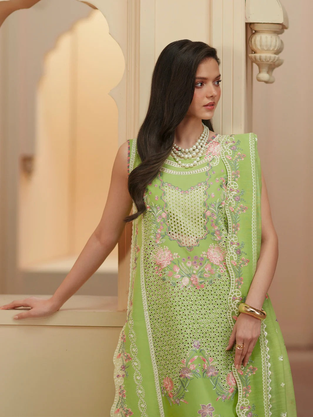 D-112-A | 3 PC Luxury Lawn MASHRIQ | BIN ILYAS