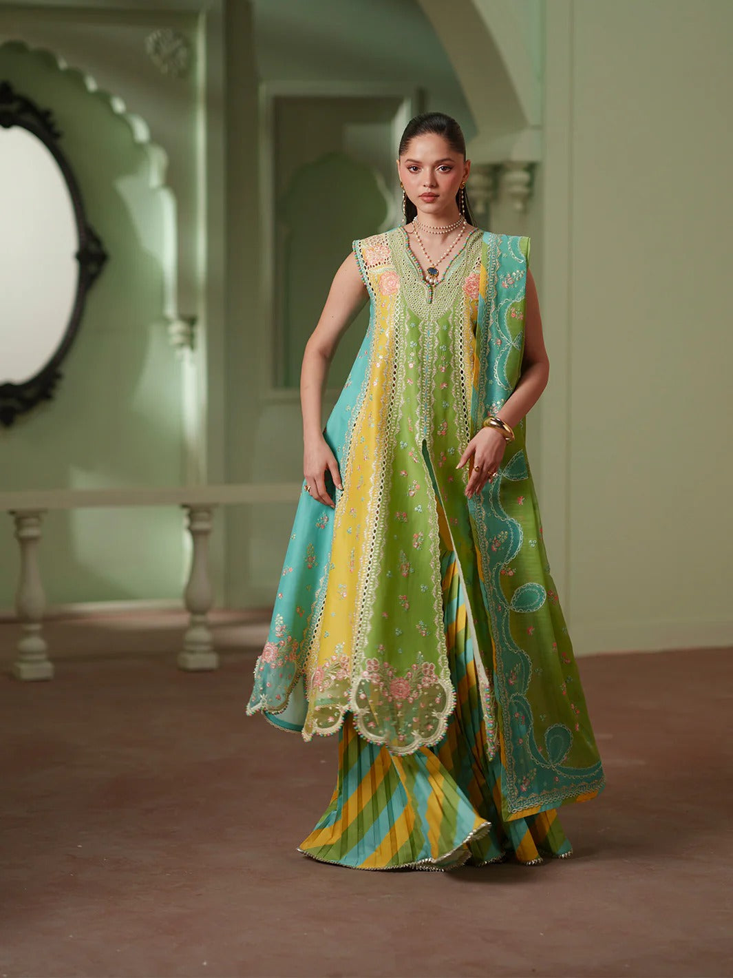 D-114-A | 3 PC Luxury Lawn MASHRIQ | BIN ILYAS