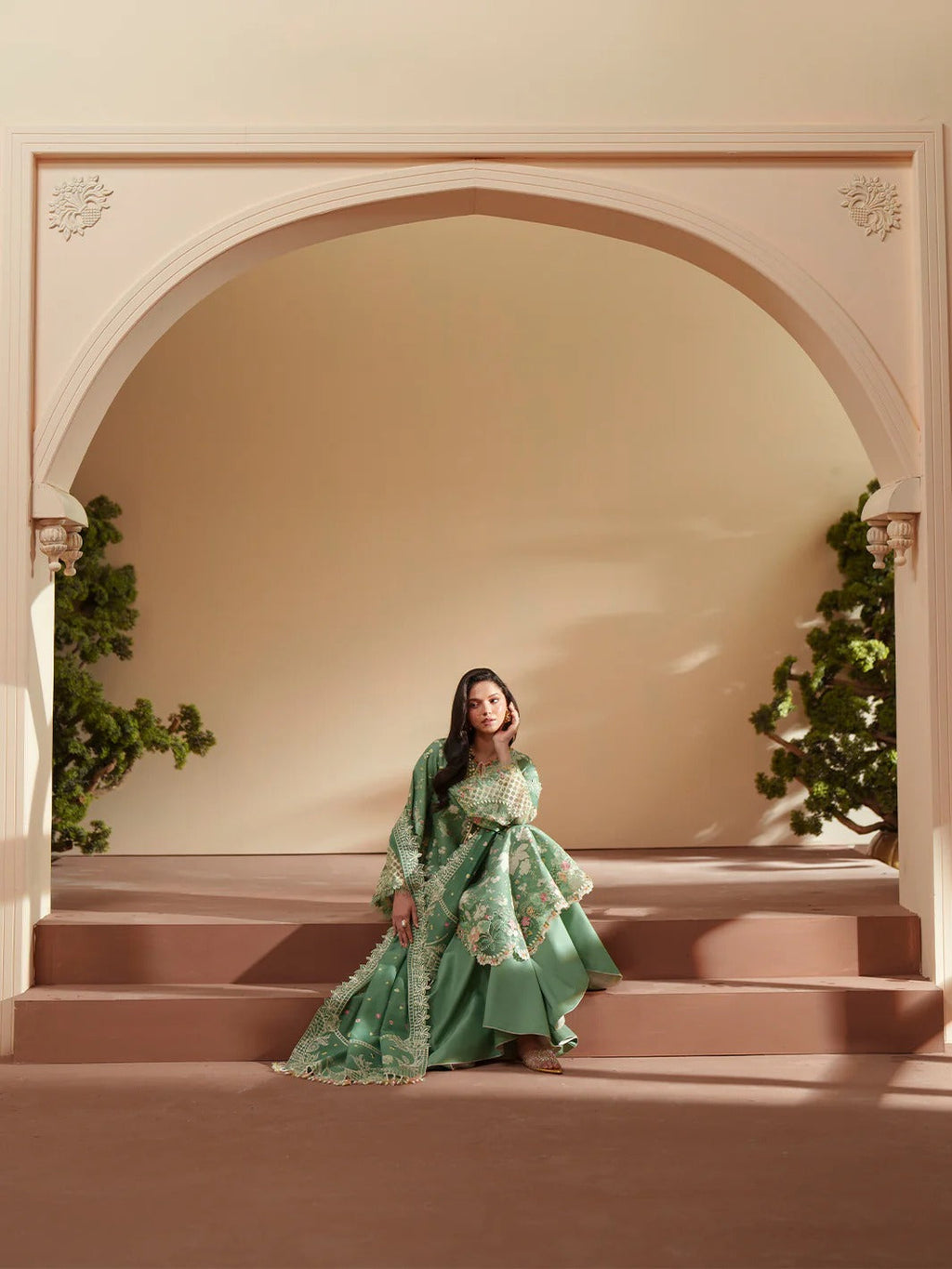 D-117-A | 3 PC Luxury Lawn MASHRIQ | BIN ILYAS