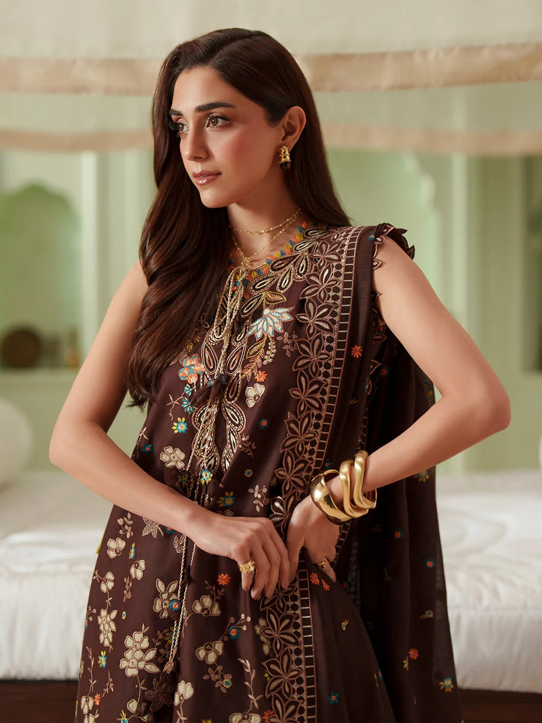 D-117-B | 3 PC Luxury Lawn MASHRIQ| BIN ILYAS