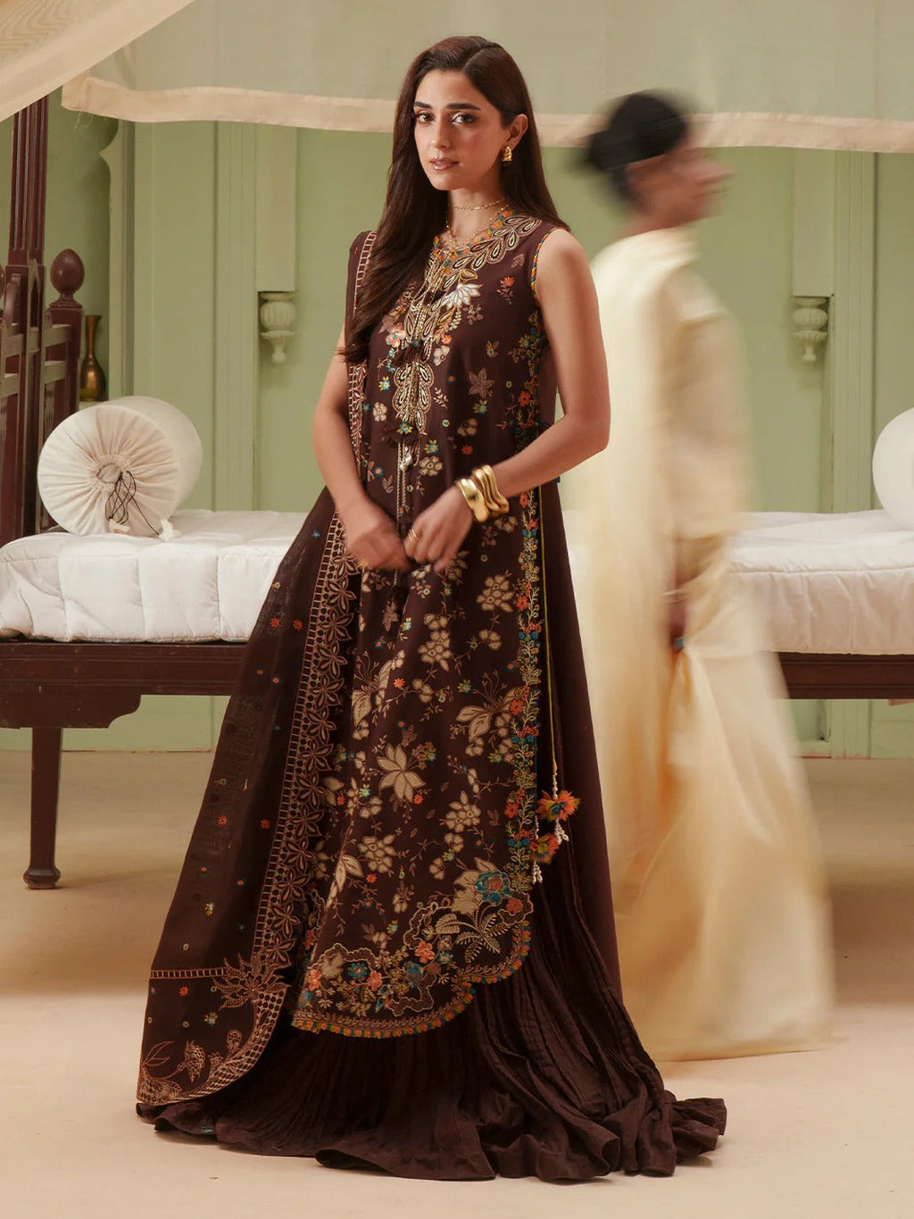 D-117-B | 3 PC Luxury Lawn MASHRIQ| BIN ILYAS