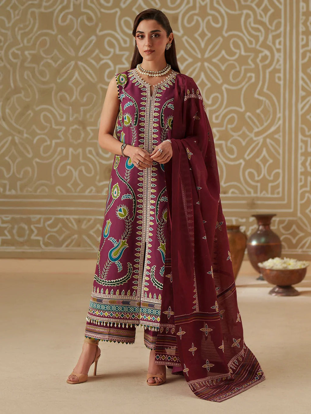 D-118-A | 3 PC Luxury Lawn MASHRIQ | BIN ILYAS