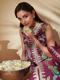 D-118-A | 3 PC Luxury Lawn MASHRIQ | BIN ILYAS