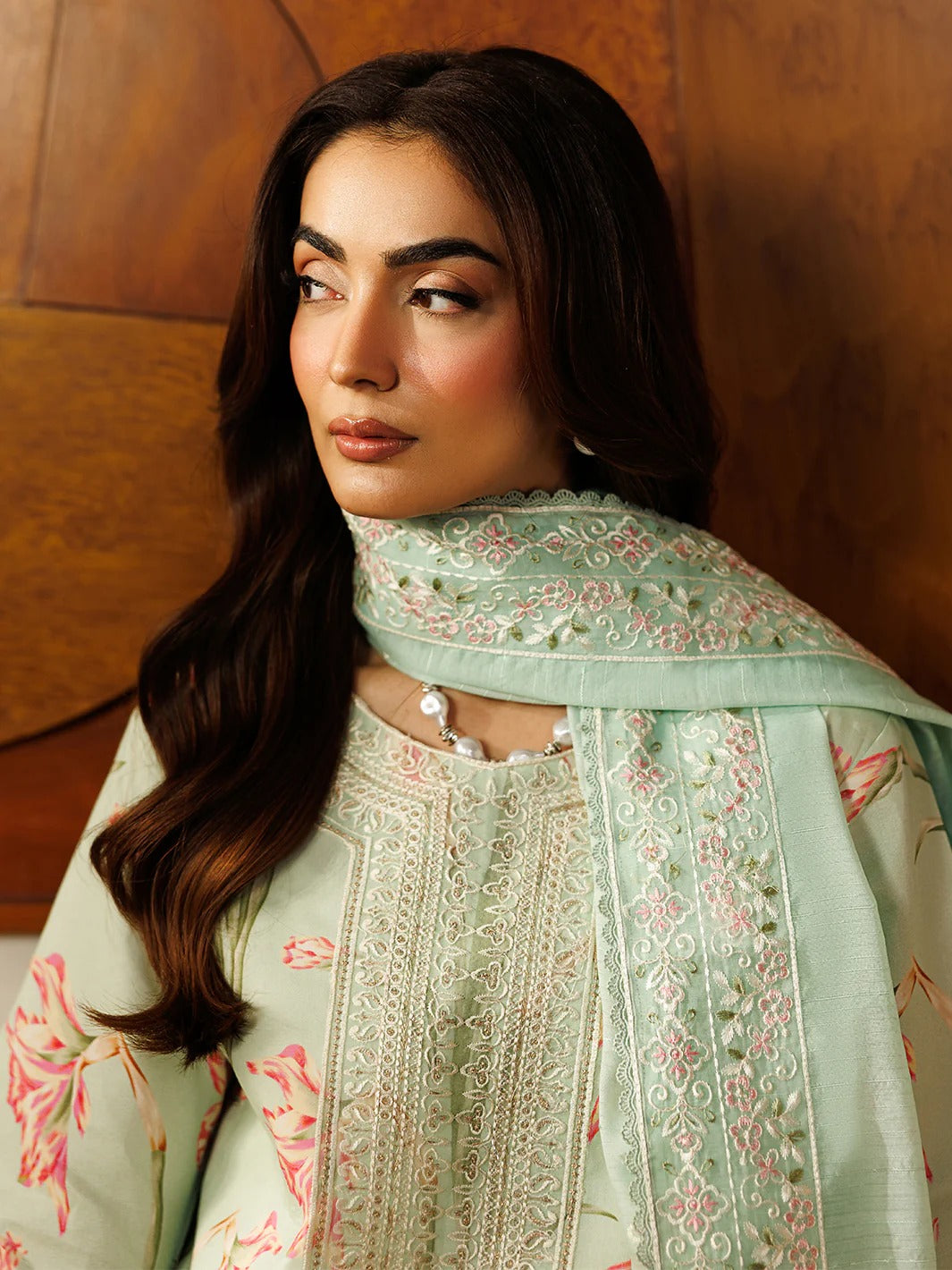 L-01 | 3 PC Lawn | Leila Lawn '26 | Mahnur