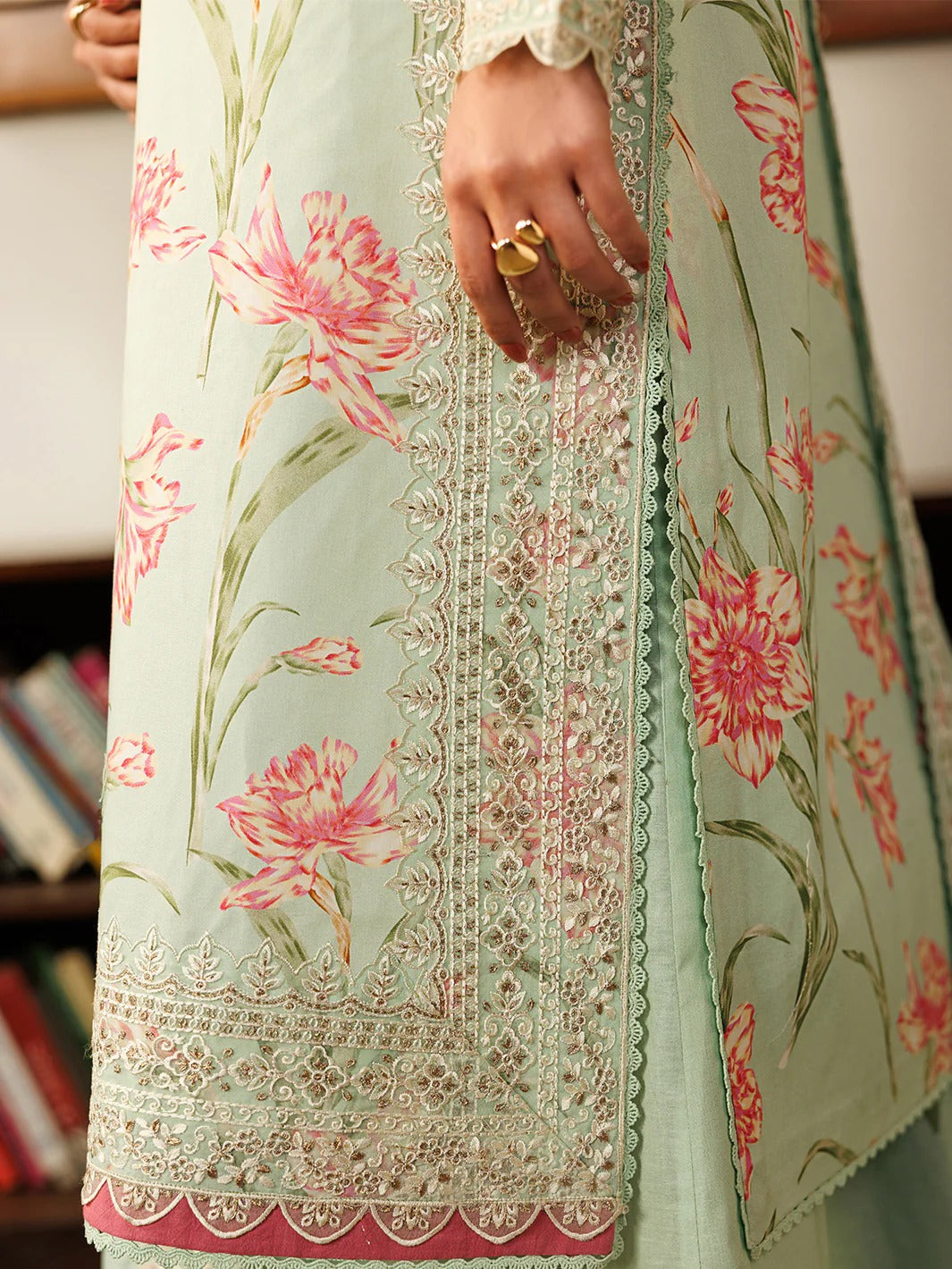 L-01 | 3 PC Lawn | Leila Lawn '26 | Mahnur