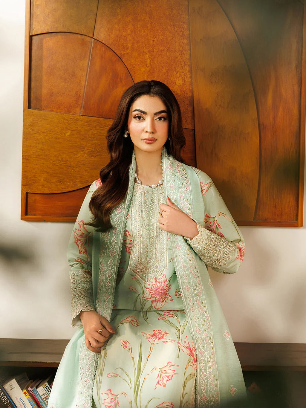 L-01 | 3 PC Lawn | Leila Lawn '26 | Mahnur
