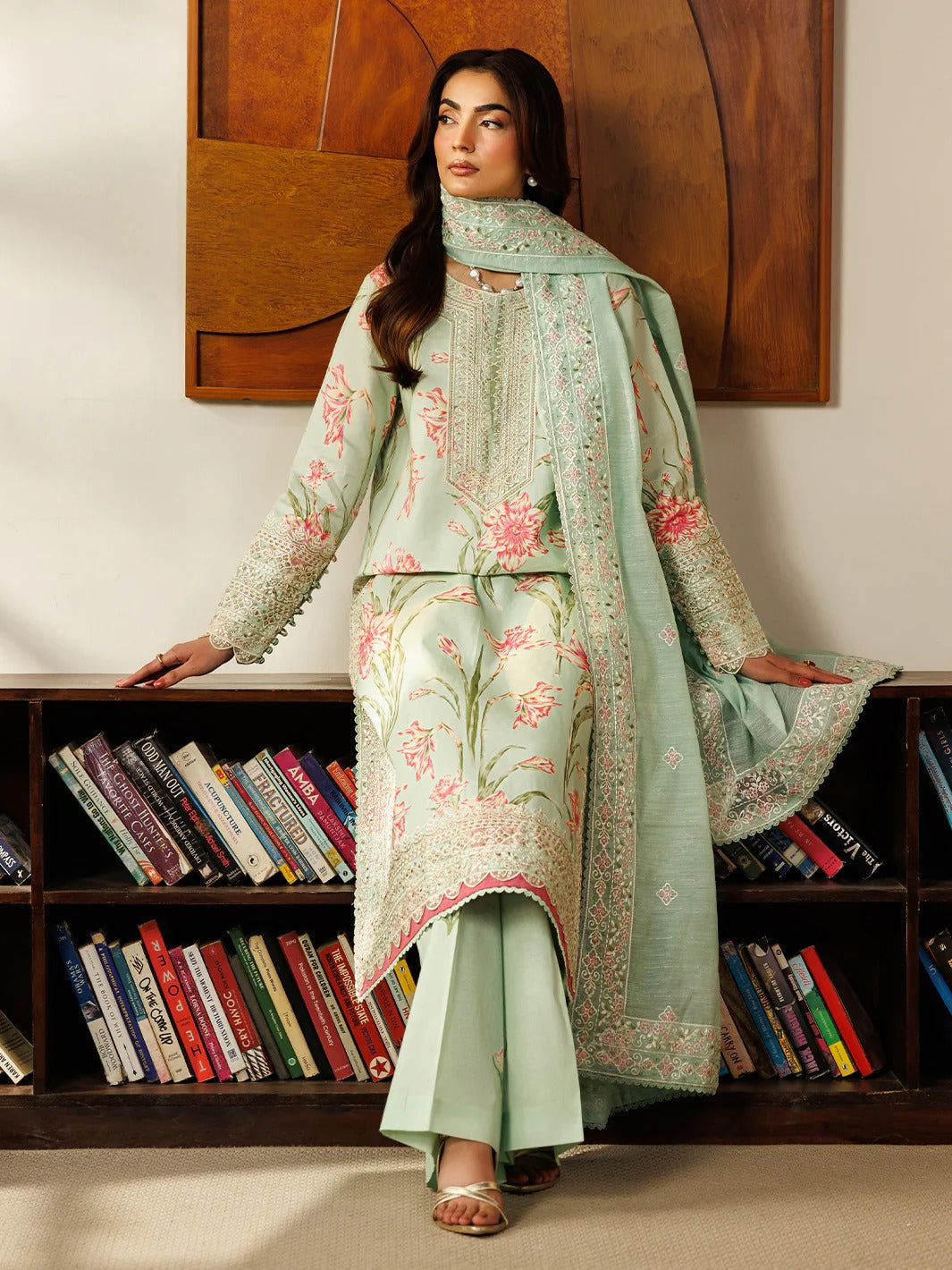 L-01 | 3 PC Lawn | Leila Lawn '26 | Mahnur Secondary image