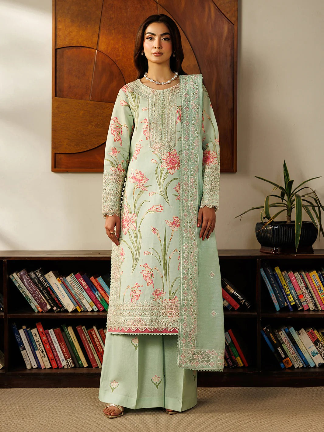 L-01 | 3 PC Lawn | Leila Lawn '26 | Mahnur Main image