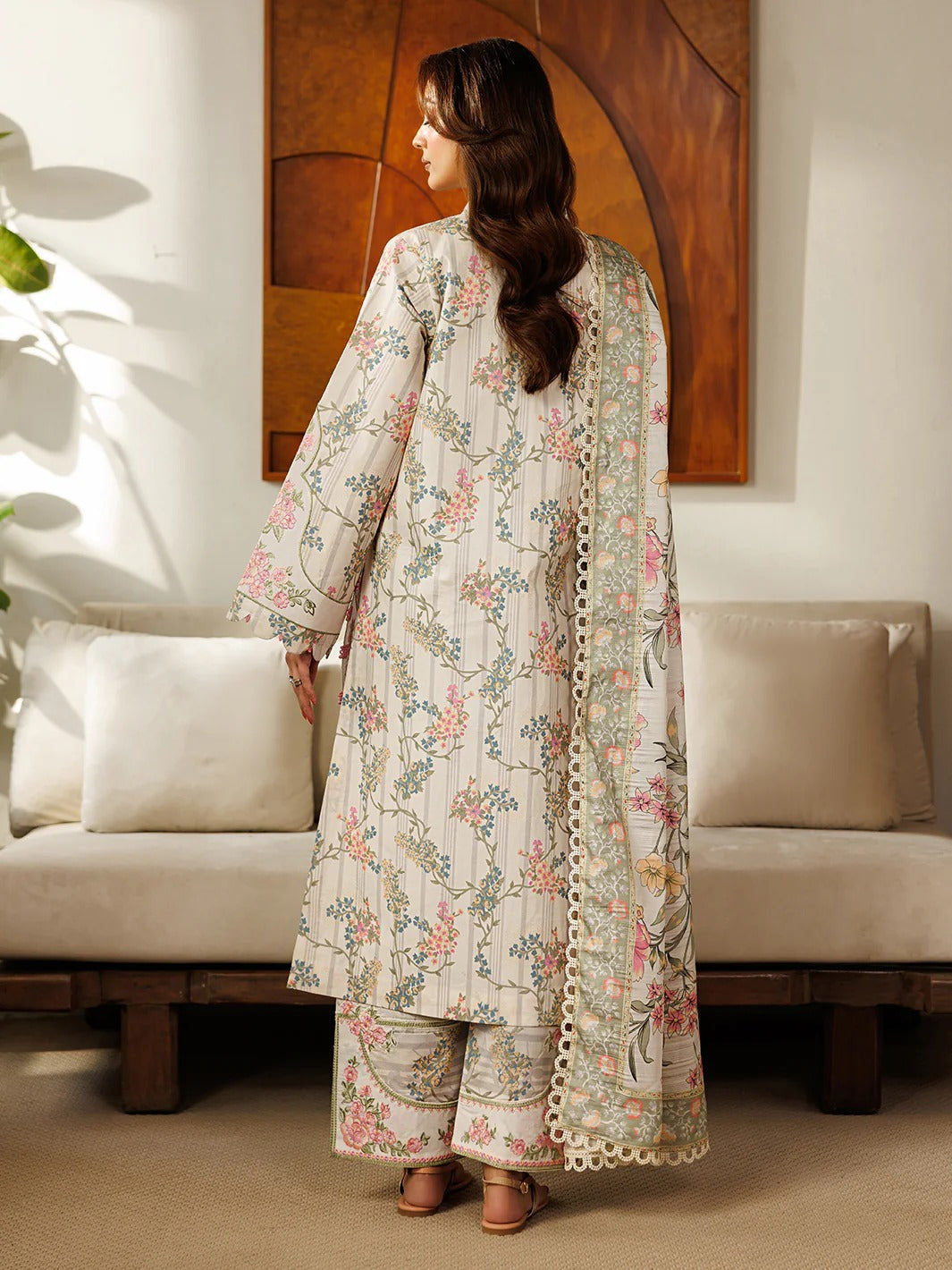 L-03 | 3 PC Lawn | Leila Lawn '26 | Mahnur