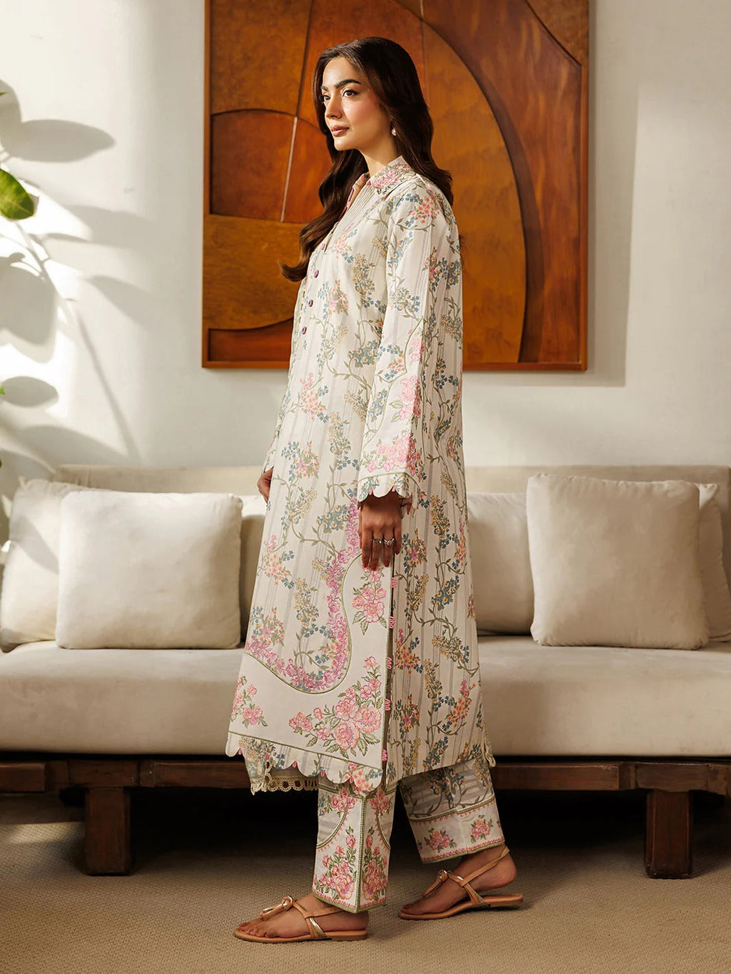 L-03 | 3 PC Lawn | Leila Lawn '26 | Mahnur