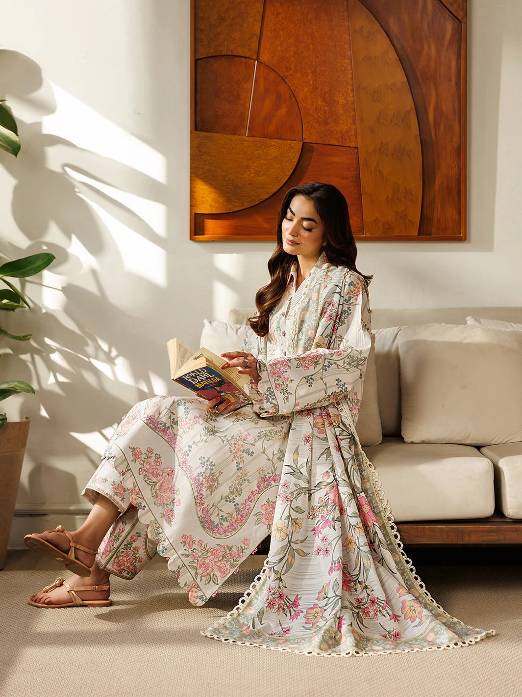 L-03 | 3 PC Lawn | Leila Lawn '26 | Mahnur