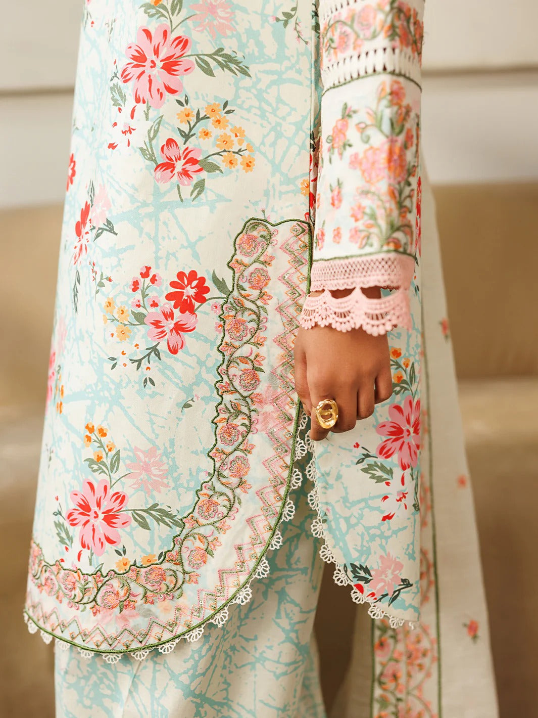L-05 | 3 PC Lawn | Leila Lawn '26 | Mahnur