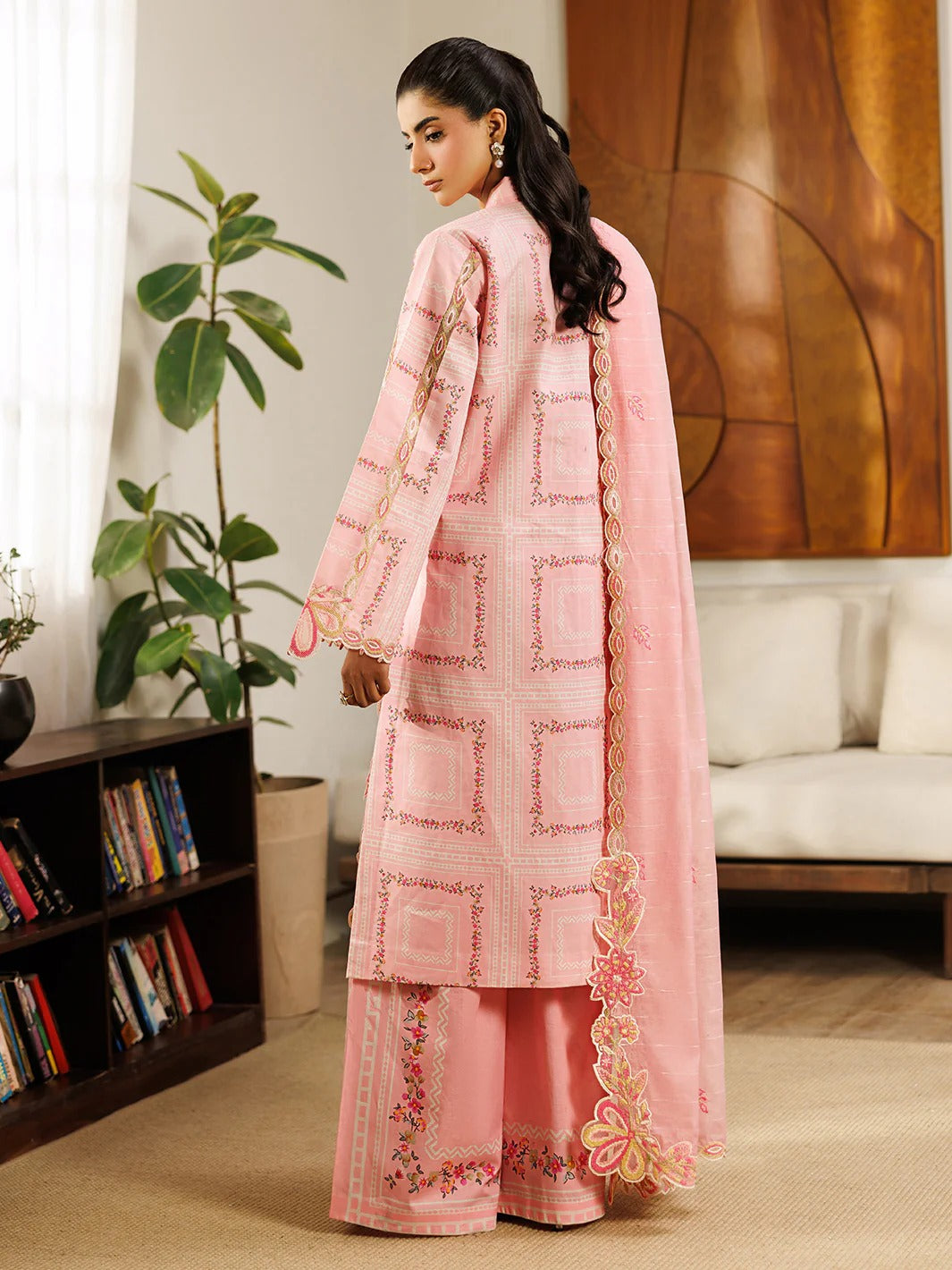 L-06 | 3 PC Lawn | Leila Lawn '26 | Mahnur Secondary image