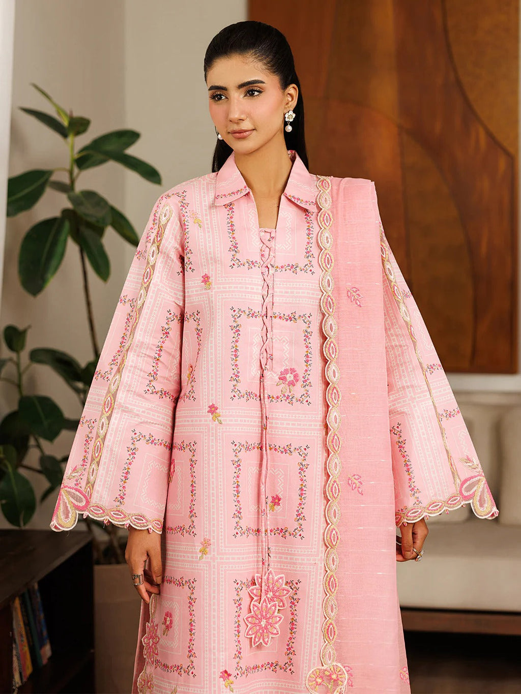 L-06 | 3 PC Lawn | Leila Lawn '26 | Mahnur