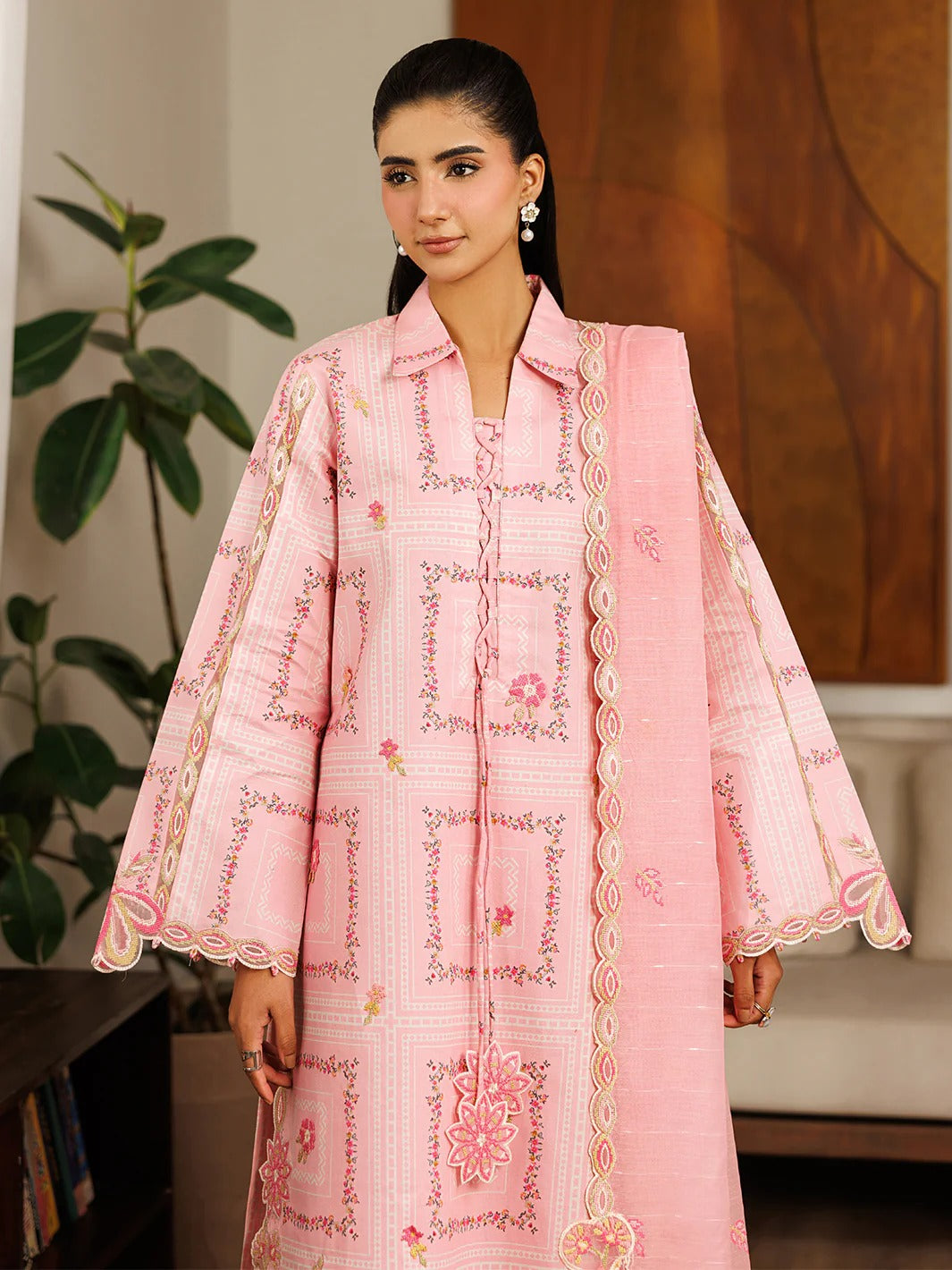 L-06 | 3 PC Lawn | Leila Lawn '26 | Mahnur