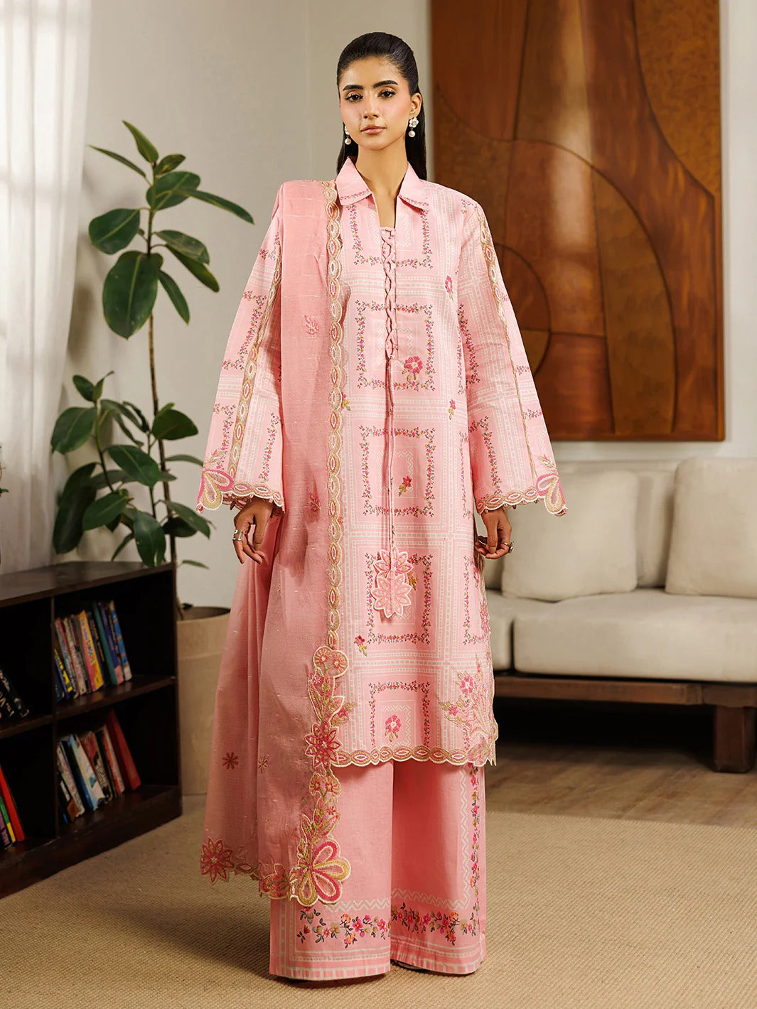 L-06 | 3 PC Lawn | Leila Lawn '26 | Mahnur Main image