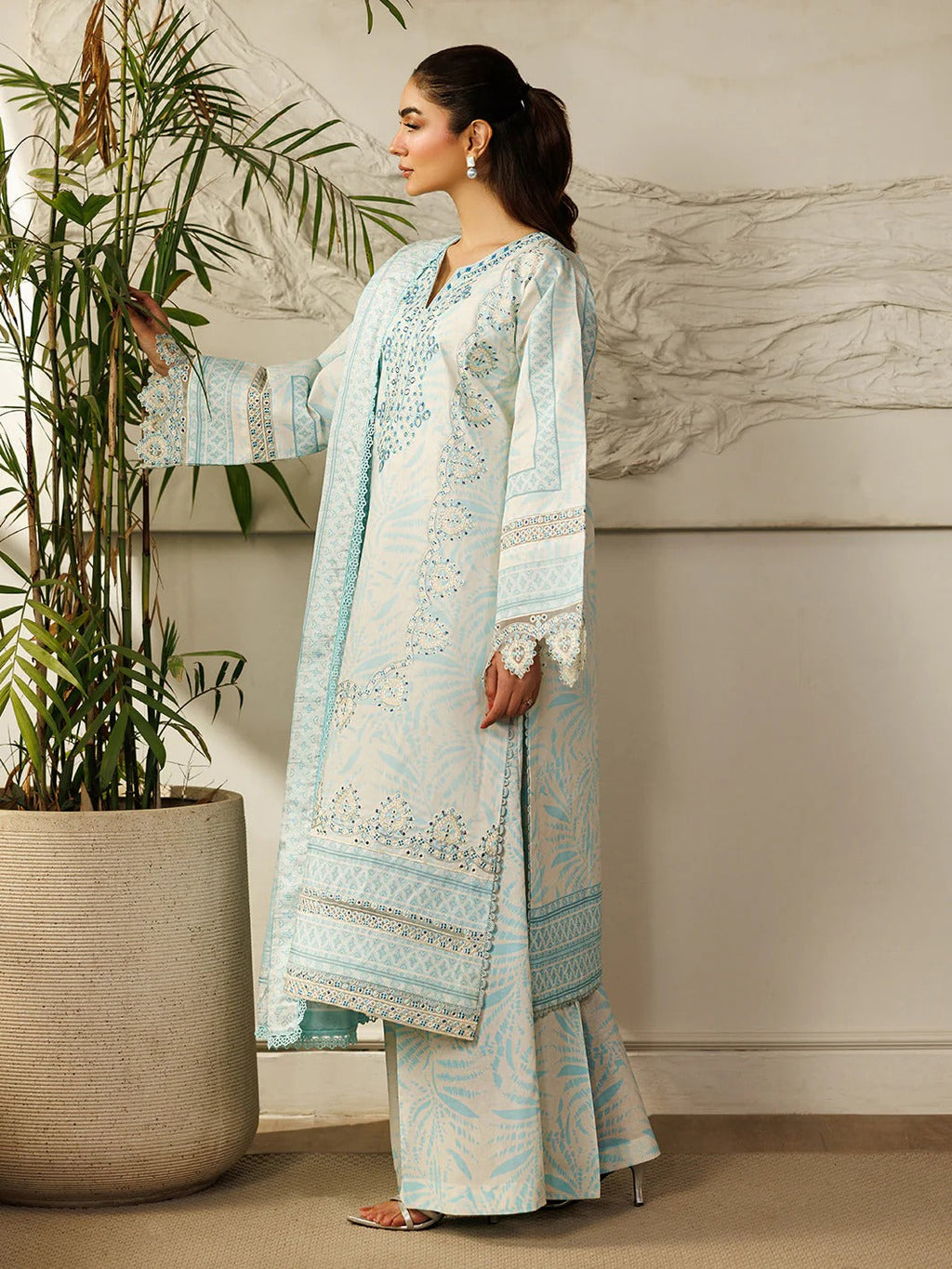 L-10 | 3 PC Lawn | Leila Lawn '26 | Mahnur