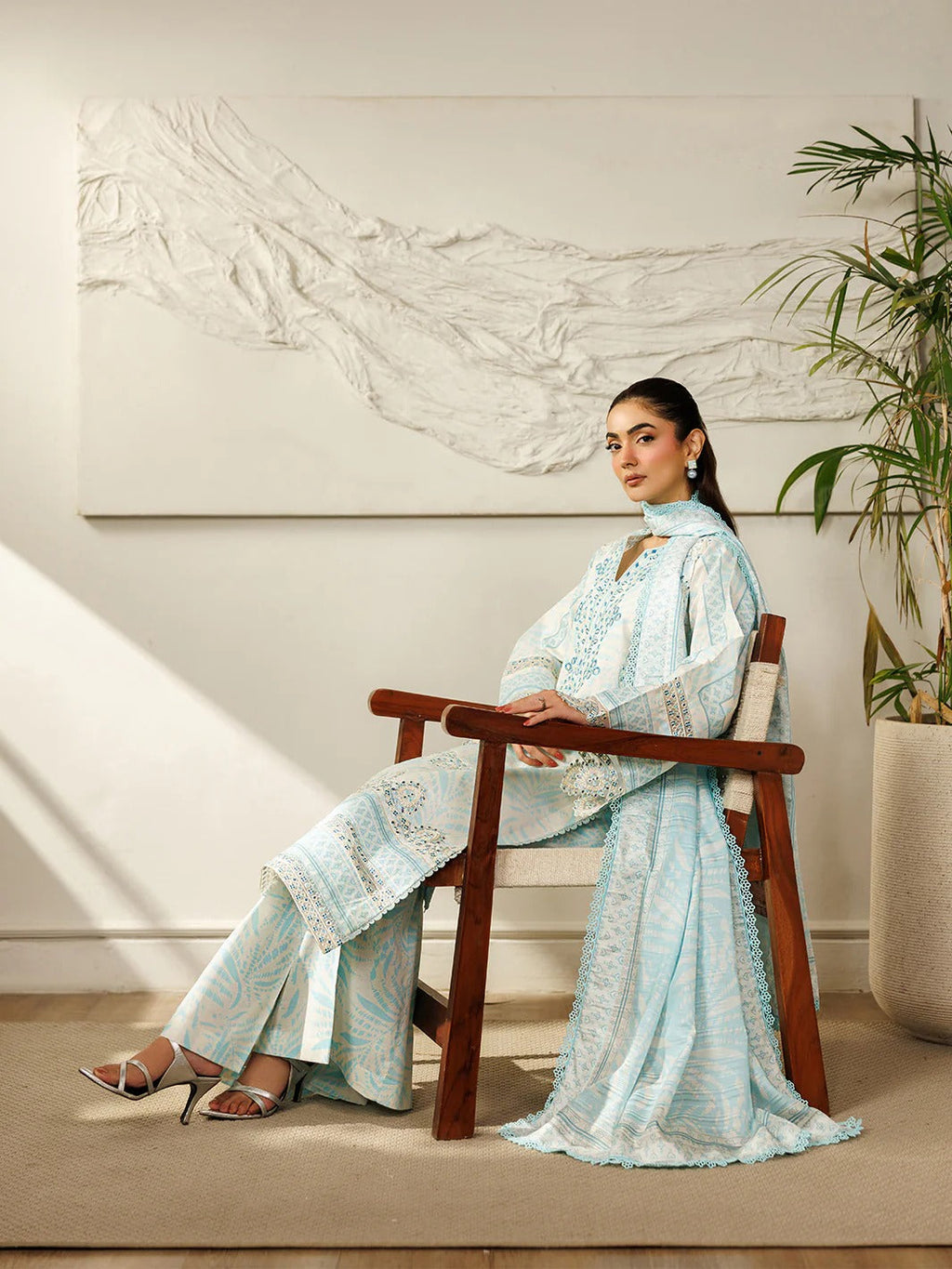 L-10 | 3 PC Lawn | Leila Lawn '26 | Mahnur