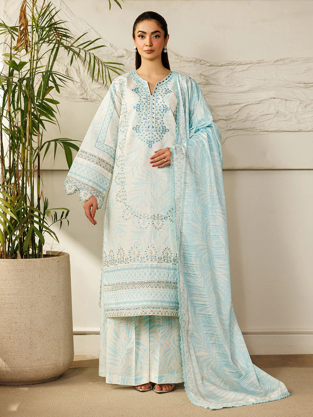 L-10 | 3 PC Lawn | Leila Lawn '26 | Mahnur Main image