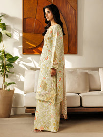 L-11 | 3 PC Lawn | Leila Lawn '26 | Mahnur