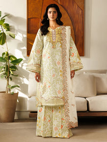 L-11 | 3 PC Lawn | Leila Lawn '26 | Mahnur