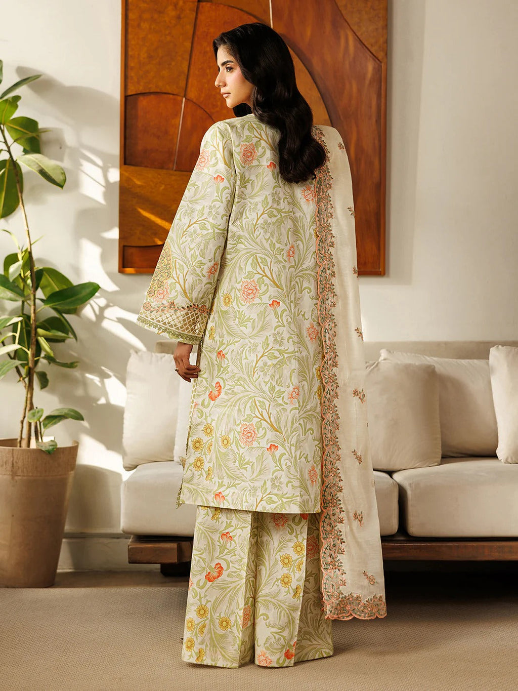 L-11 | 3 PC Lawn | Leila Lawn '26 | Mahnur