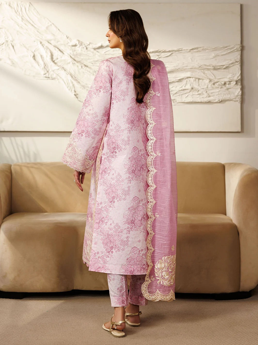 L-12 | 3 PC Lawn | Leila Lawn '26 | Mahnur