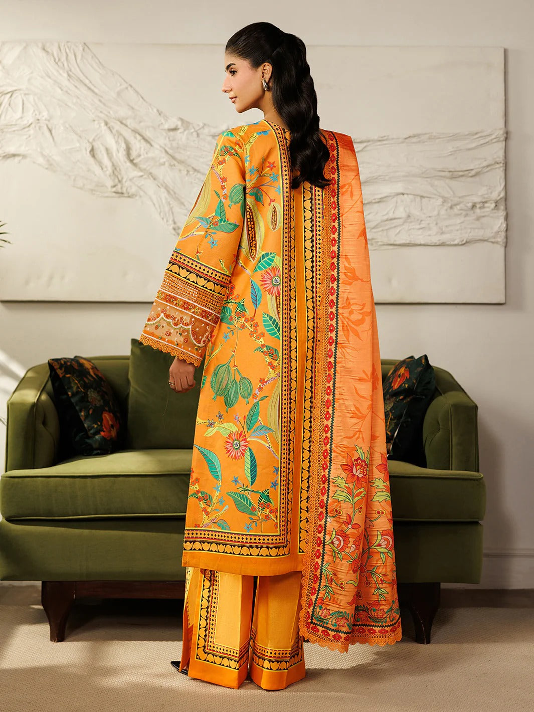 L-13 | 3 PC Lawn | Leila Lawn '26 | Mahnur
